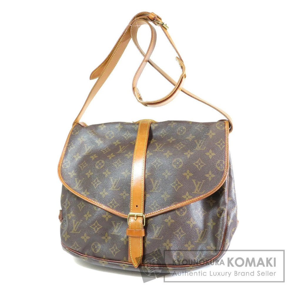 Louis Vuitton Saumur Monogram Canvas Crossbody Bag Brown
